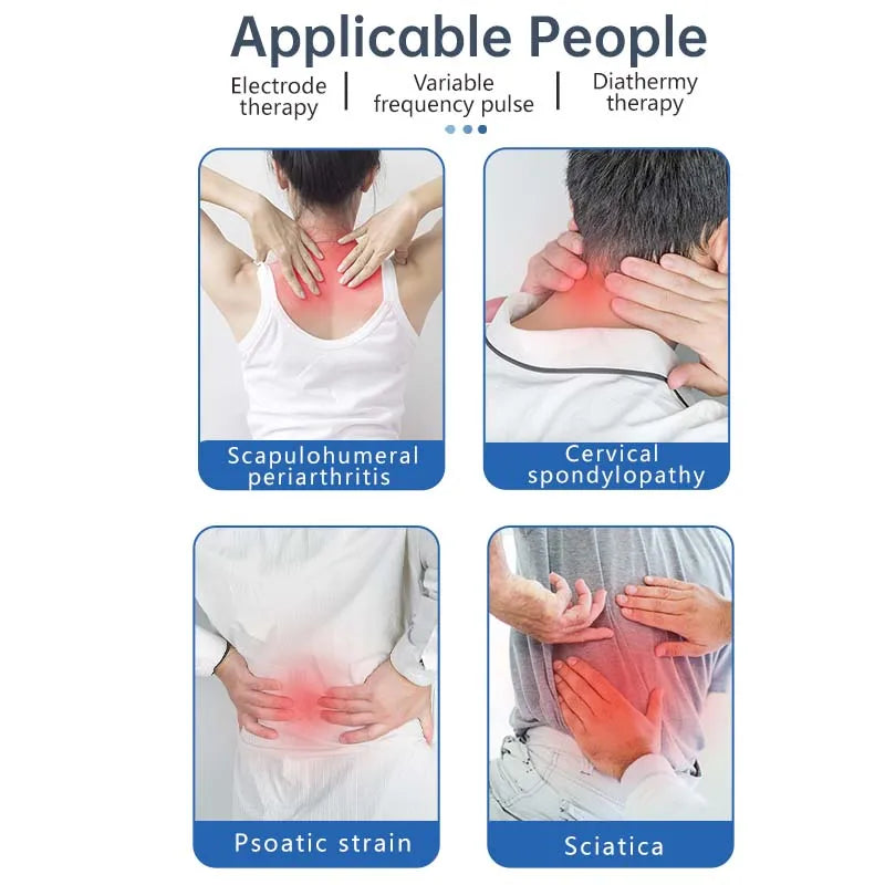 2 Channel Nerve Tens Unit Ems Physical Therapeutic Low Frequency Massager Electric Pulse Pain Relief Tens Machine