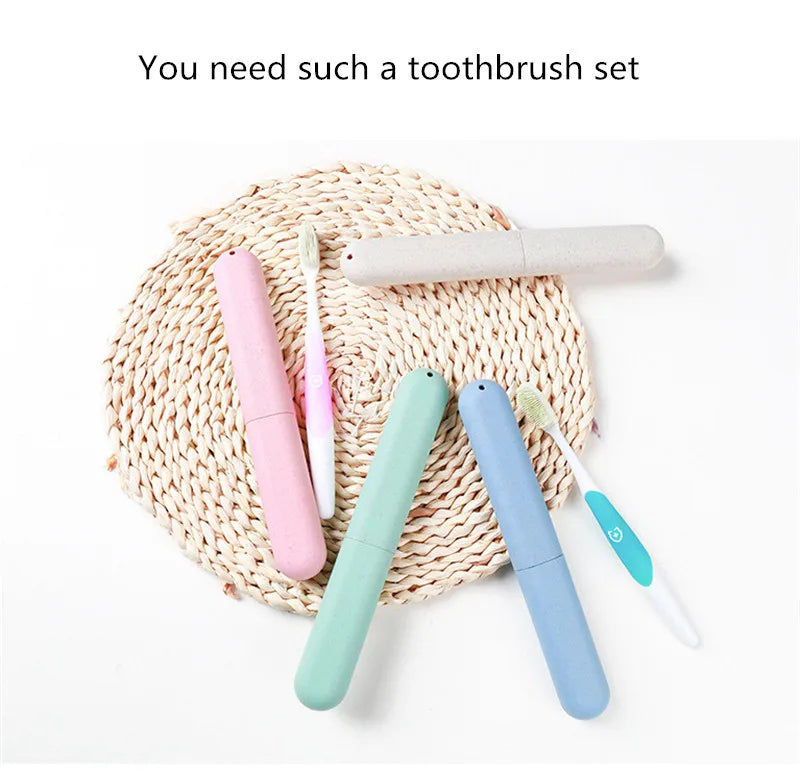 Travel Accessories Toothbrush Tube Cover Case Cap Fashion Plastic Suitcase Holder Baggage Boarding Portable Bathroom Accessories
