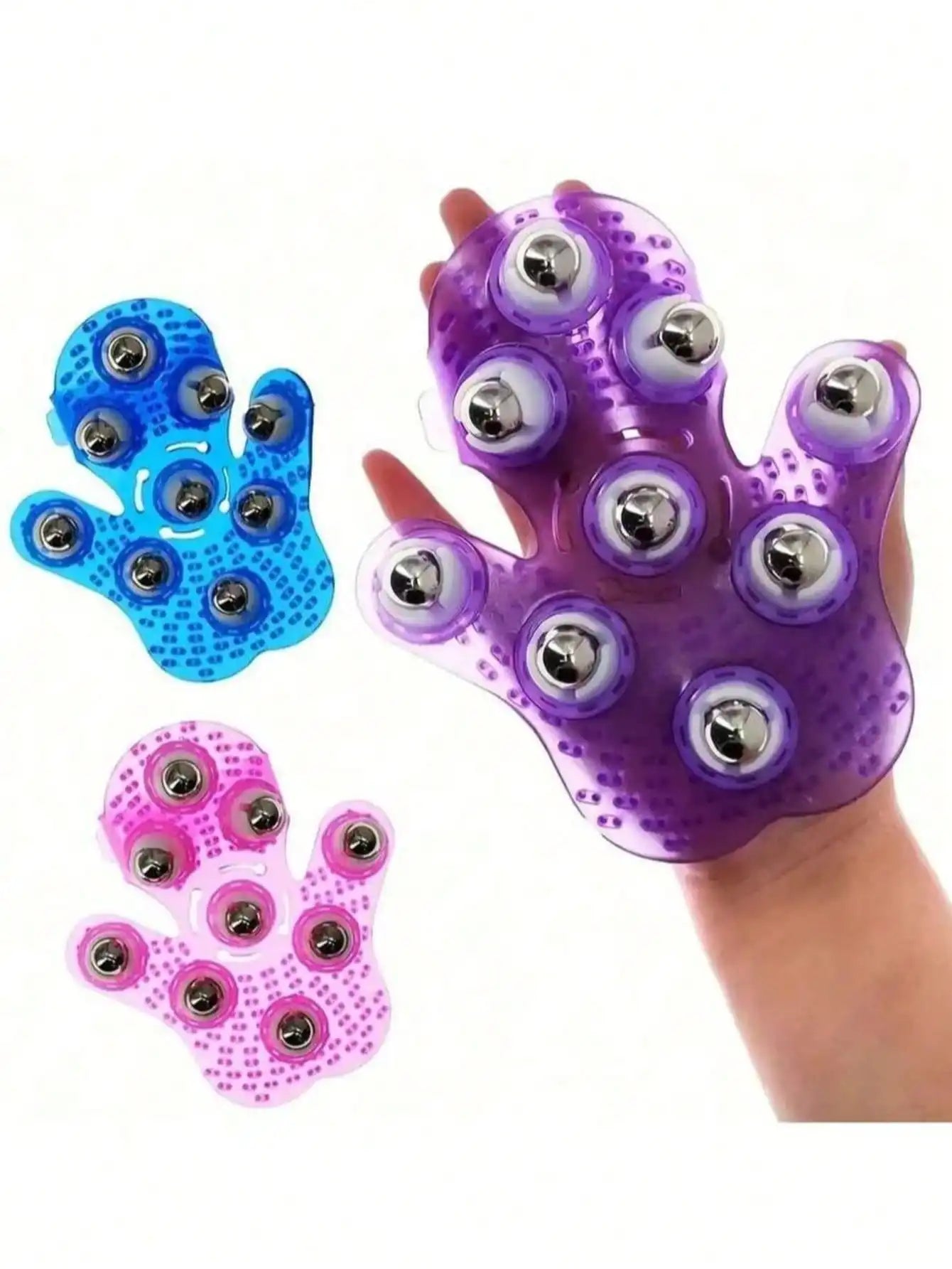 360° Rotating Silicone Body Massager With 9 Steel Balls - Full Body, Abdomen, Leg And Back Muscle Tool, Durable And Ergonomic