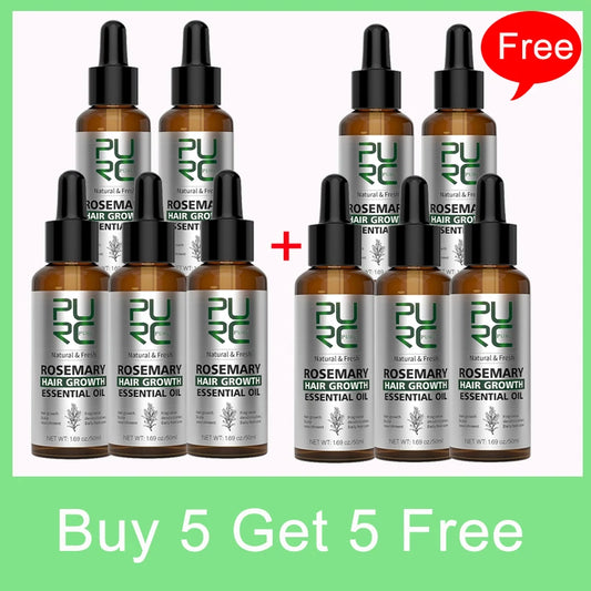 PURC Rosemary Oil Hair Loss Treatment Ginger Hair Growth Products for Men Women Smoothing Anti-Frizz Hair Care