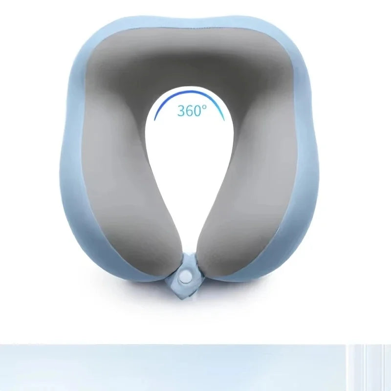 Comfortable U - Shaped Neck Pillow with Pouch - For Travel, Naps, Office, Slow Rebound, Machine - Washable Cover