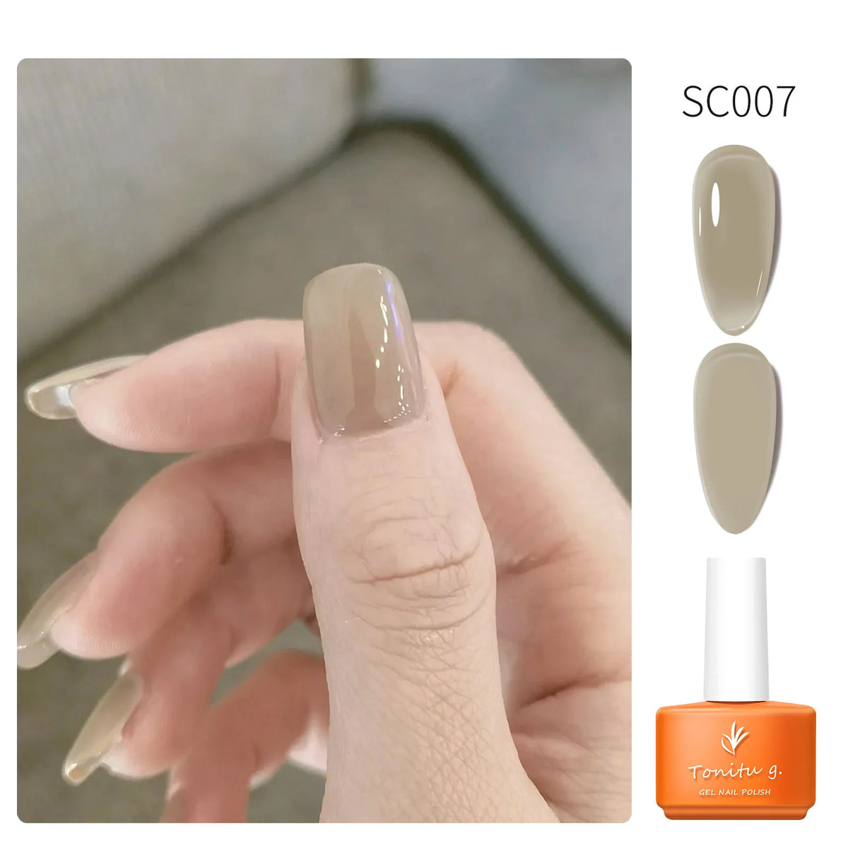 Tonitu G 7ml Semi-permanent Jelly Gel Nail Polish 59 Colors Natural Transparent  Summer Nails Art Soak Off  UV LED Gel  Varnish