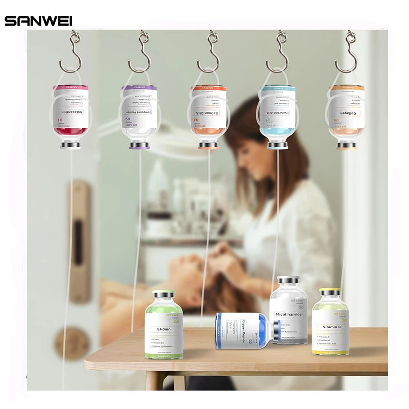 5bottles/Set Salmon DNA Facial Serum Anti Aging Oxygen Spray Dermapen Kit Jet Care Peeling Beauty Salon Skin Care Wholesale