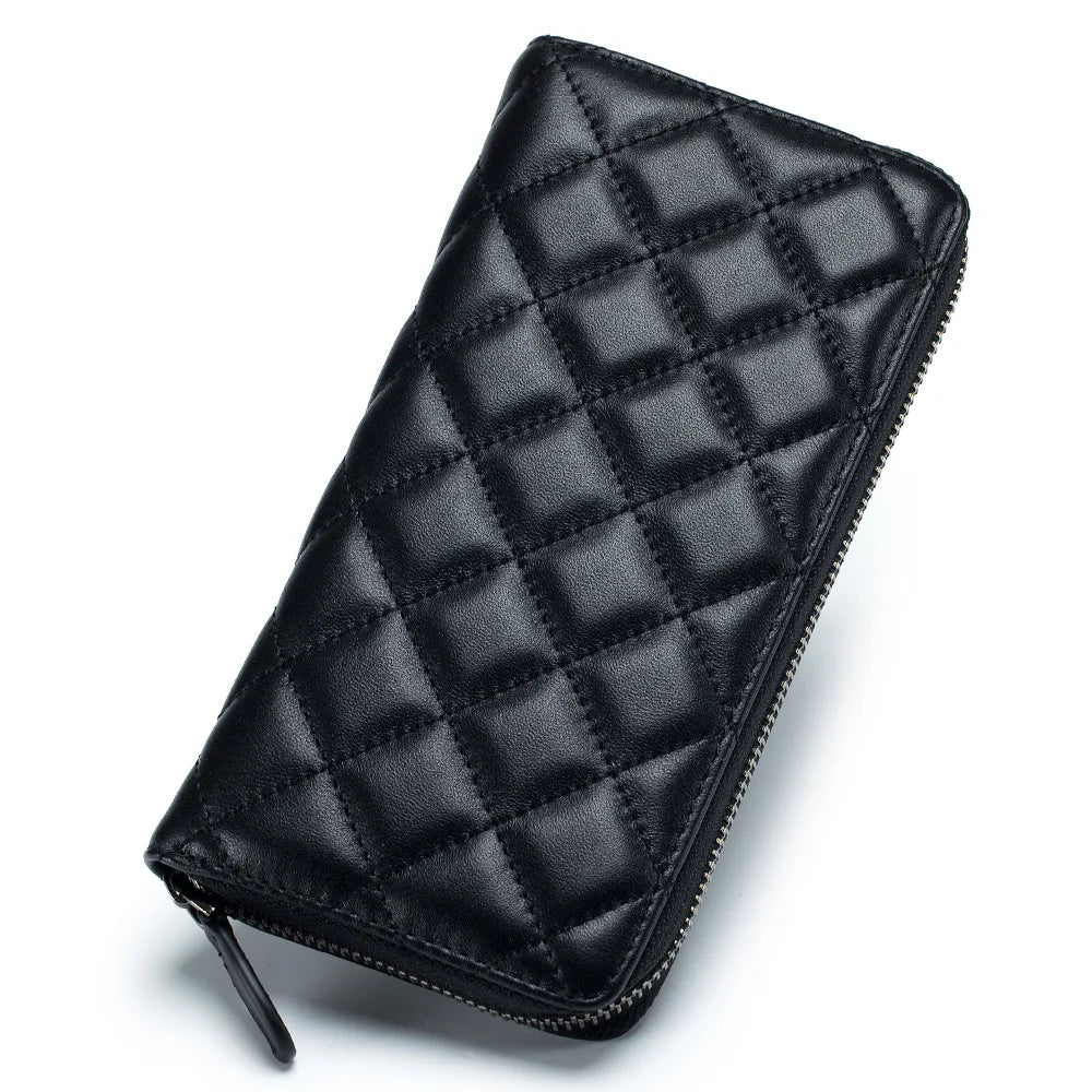 Portafoglio in Pelle di Pecora con Lavorazioni Design