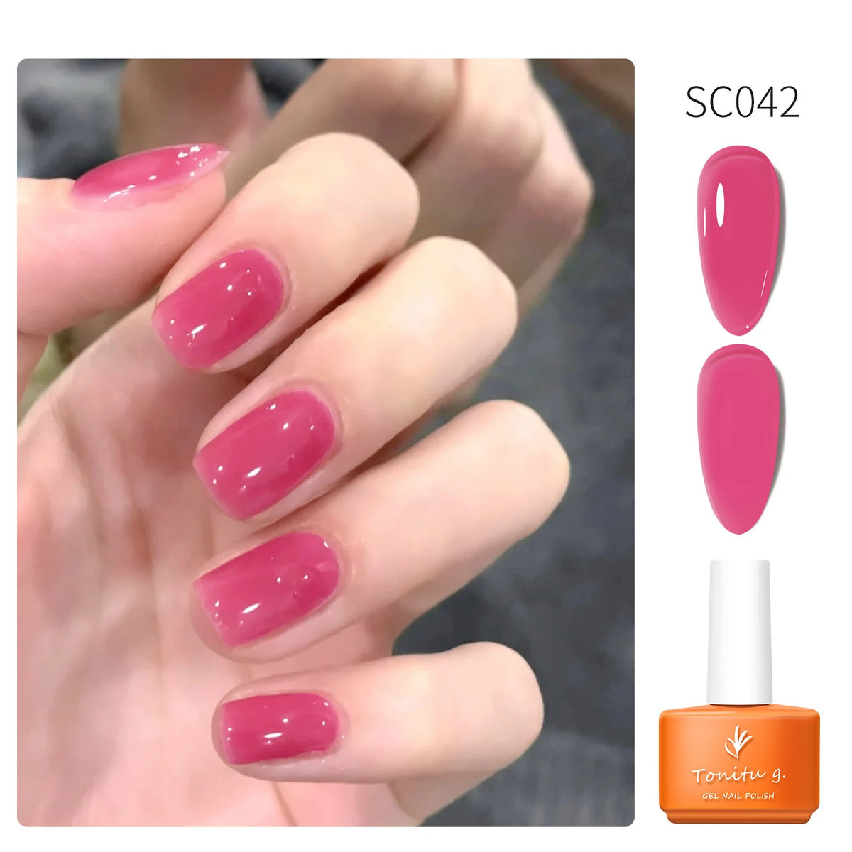 Tonitu G 7ml Semi-permanent Jelly Gel Nail Polish 59 Colors Natural Transparent  Summer Nails Art Soak Off  UV LED Gel  Varnish