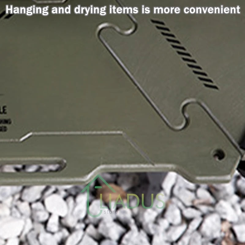 Multi-Functional Camping Table Portable 6-Sided BBQ&Tea Table, Foldable&Removable Outdoor Stove Complete Set For Outdoor Cooking
