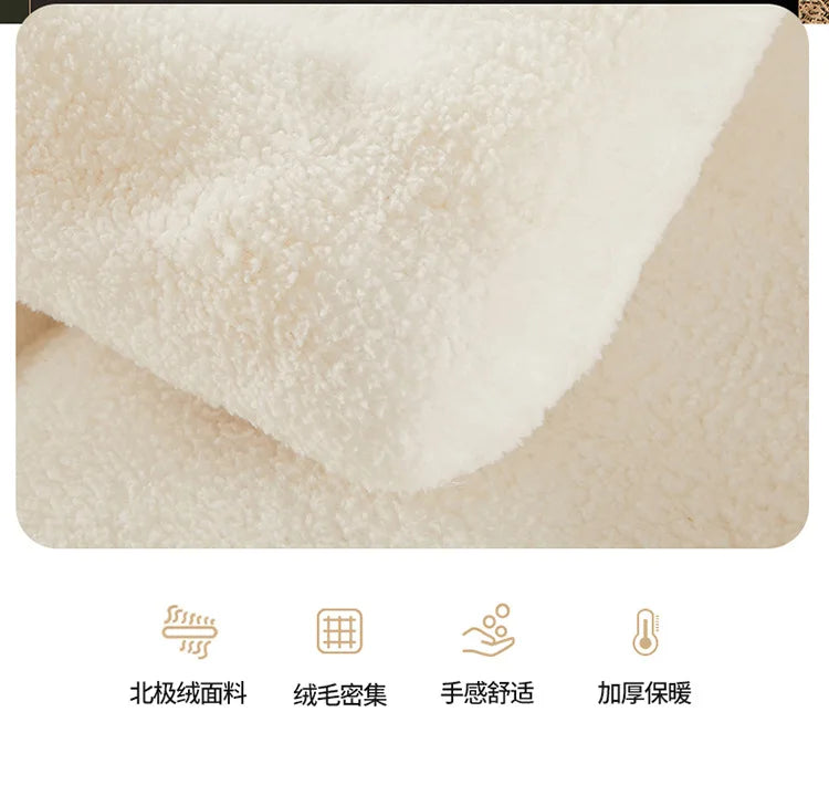 Thicken Lamb Double-faced Velvet Quilt Wool Super Warm Winter Comforter Students Dormitory Luxury Blanket Soft Quilt Duvets