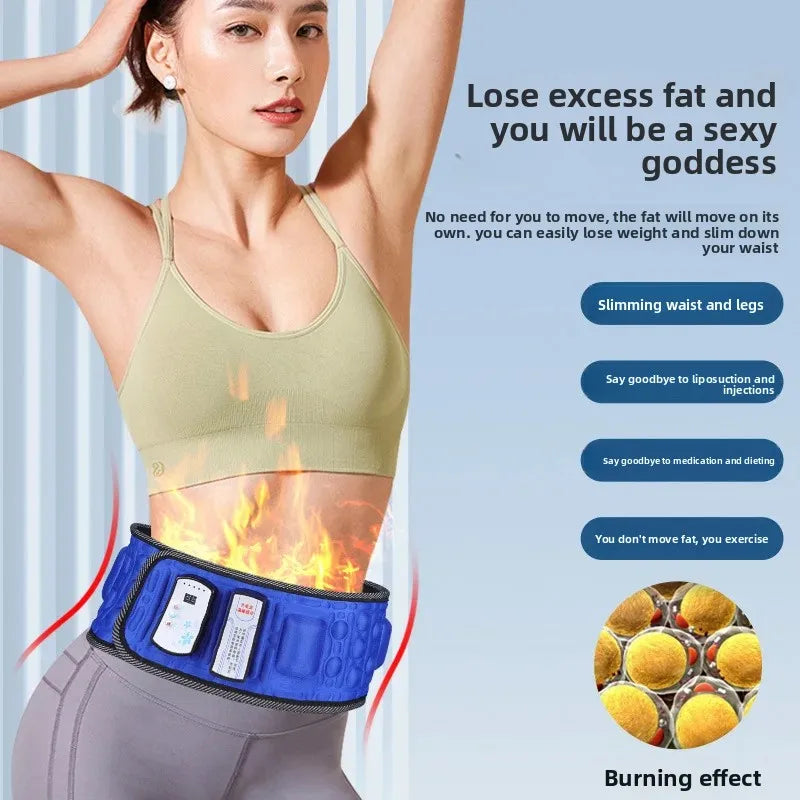 Bestseller Intelligent Vibration Massage Belt Waist Massager Hot Compress Moxibustion Lazy Body Fat Remover