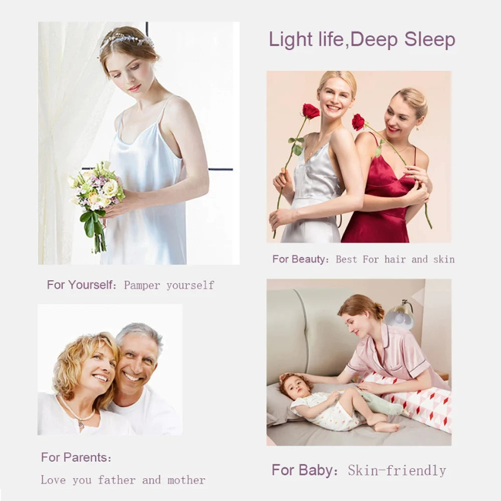 Sondeson Luxury White 100% Silk Bedding Set Healthy Skin Beauty Queen King Duvet Cover Set Flat Sheet Pillowcase Bed Linen Sets