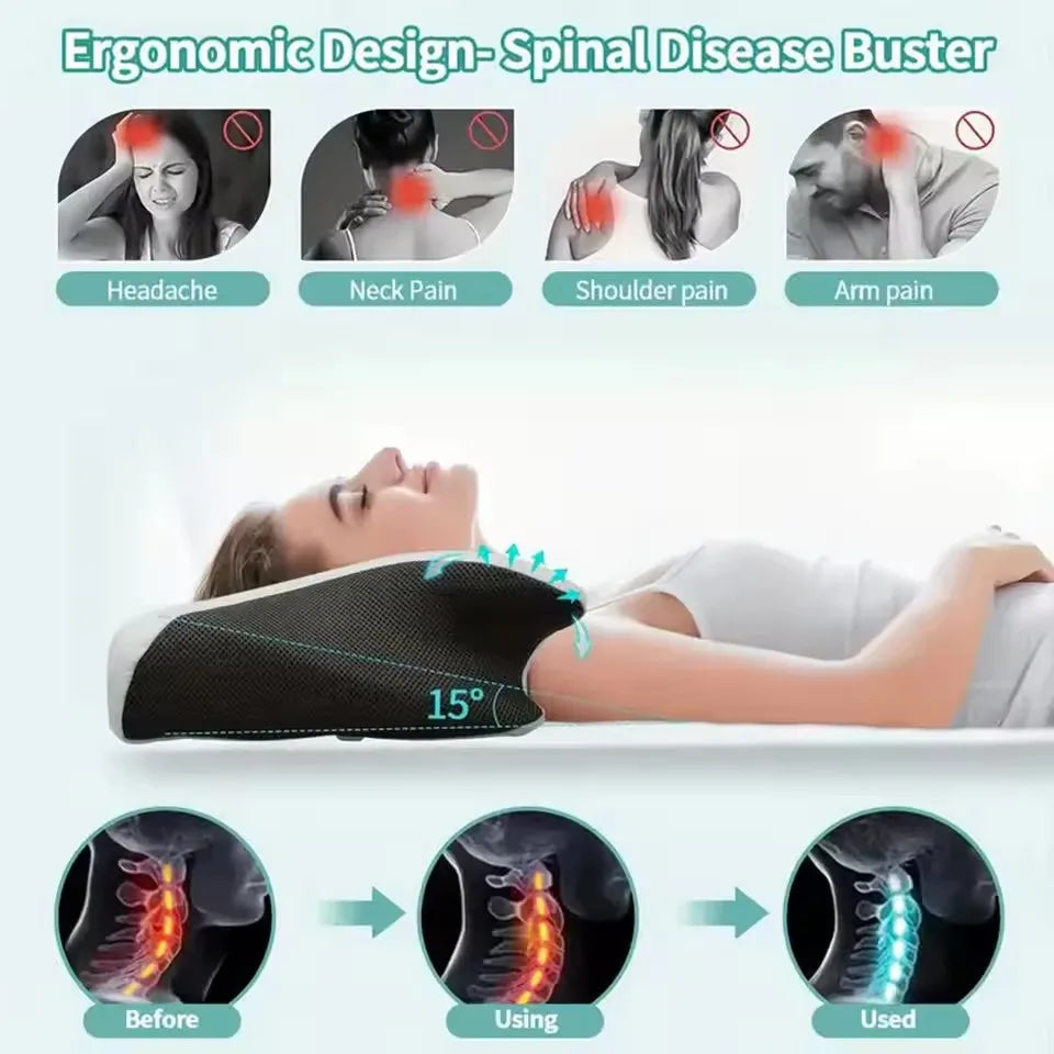 Sleep Butterfly Neck Pillow Slow Rebound Comfortable Memory Foam Sleep Pillow Memory Cervical Orthopedic Neck Massage Bed Pillow