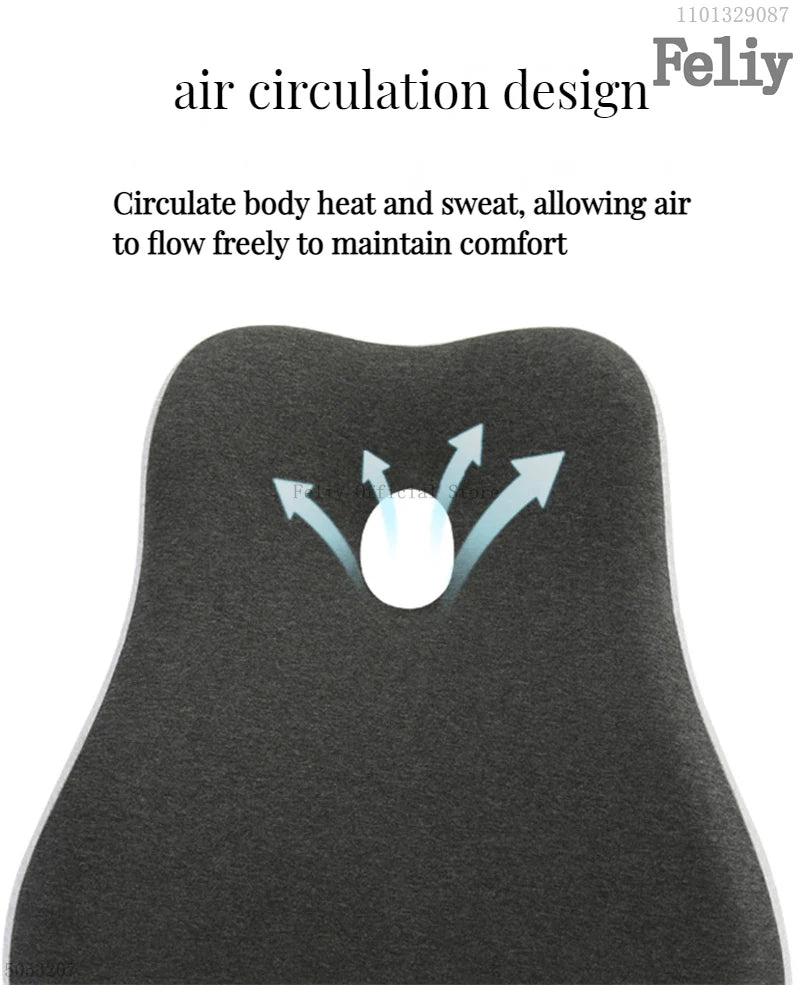 Memory Foam Car Seat Support Waist Cushion Massage Lumbar Orthopedic Pillow Office Chair Buttock Cushion Pain Relief Pillow Sets
