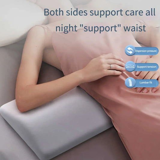 Lumbar Support Pillow, Back Support Memory Foam Pillow For Sleeping In Bed Waist Support Cushion For Lower Back Pain Relief