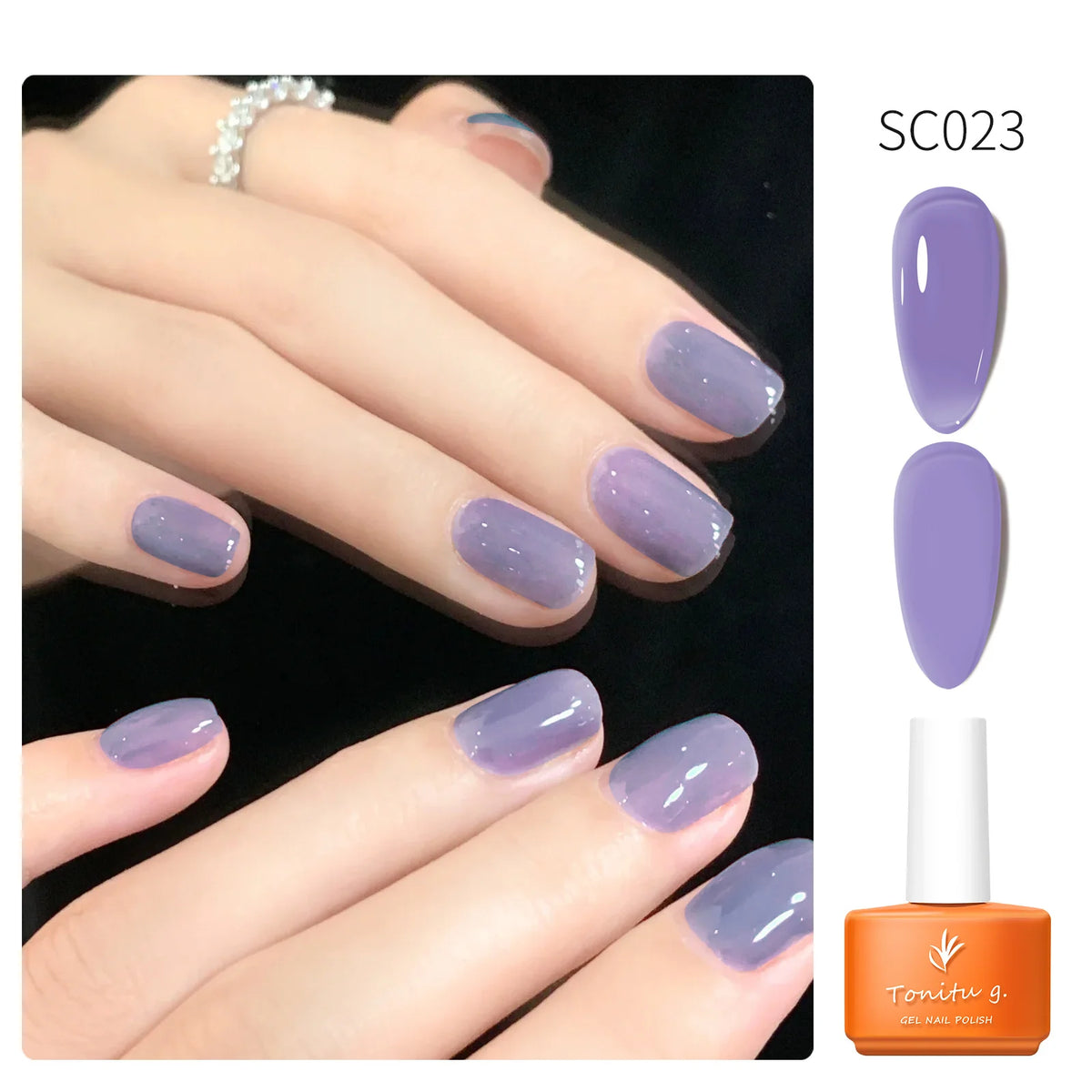 Tonitu G 7ml Semi-permanent Jelly Gel Nail Polish 59 Colors Natural Transparent  Summer Nails Art Soak Off  UV LED Gel  Varnish