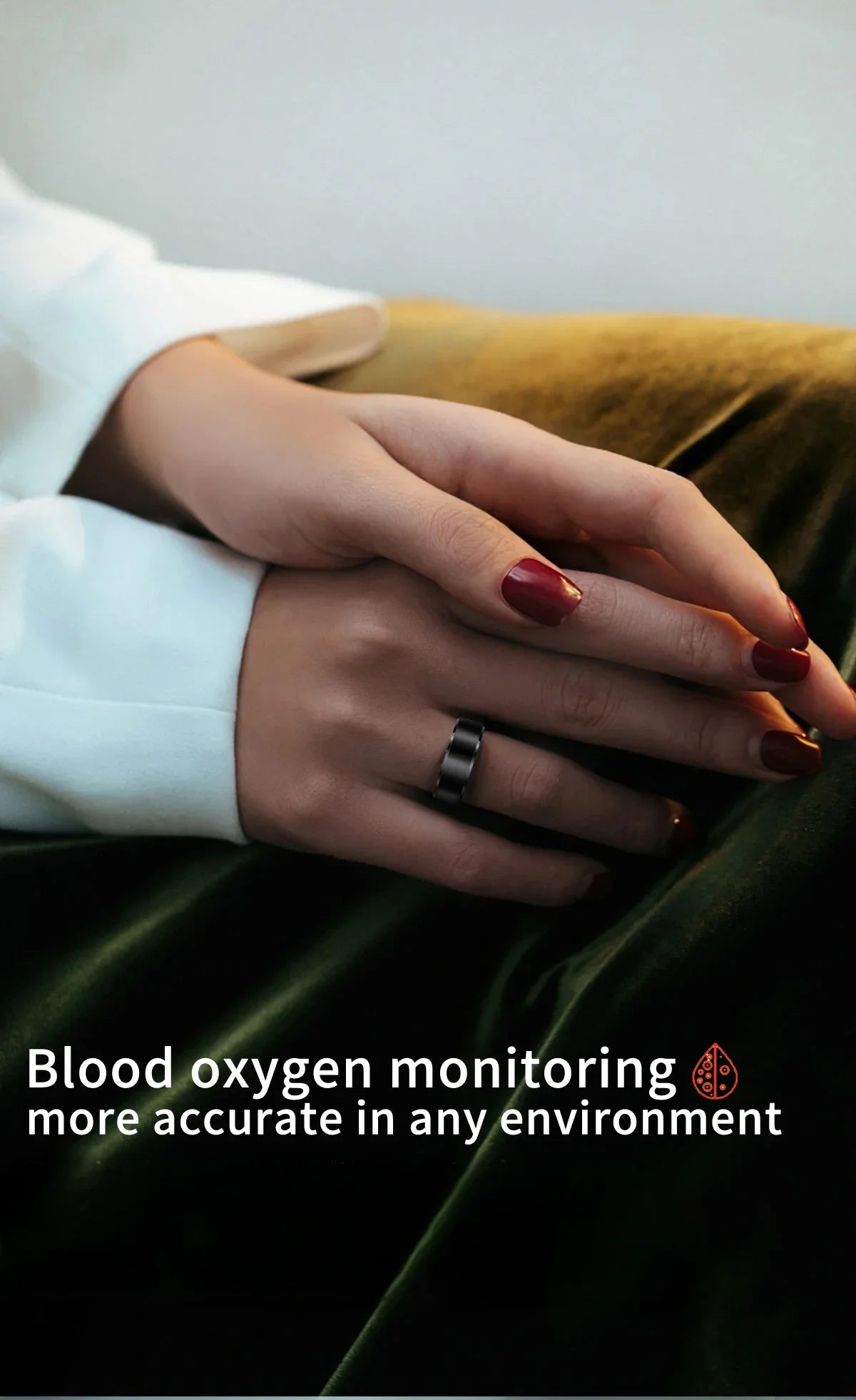 2025 R6Pro Smart Ring,  Heart Rate, Blood Oxygen, Sleep&Blood Pressure Tracker, Bluetooth Men Smart Rings iOS Android Compatible