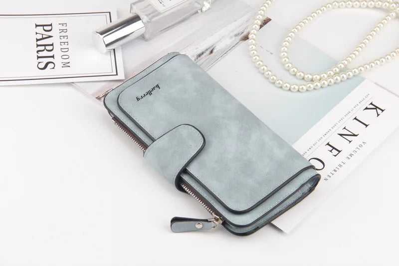 Baellerry High Quality Long Women's Wallet Buckle Multiple Card Slots Mobile Phone Bag Hand-held Bag Card Holders