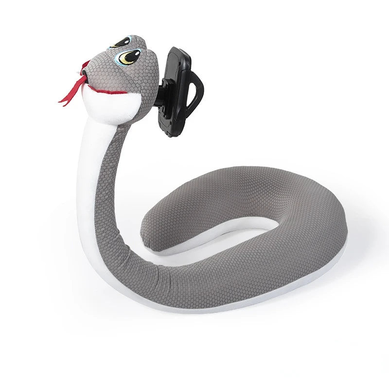 2 In 1 U-shaped Pillow 360 ° Mobile Phone Stand Animal Memory Foam Neck Pillow Travel Home Accessories Comfortable Pillows
