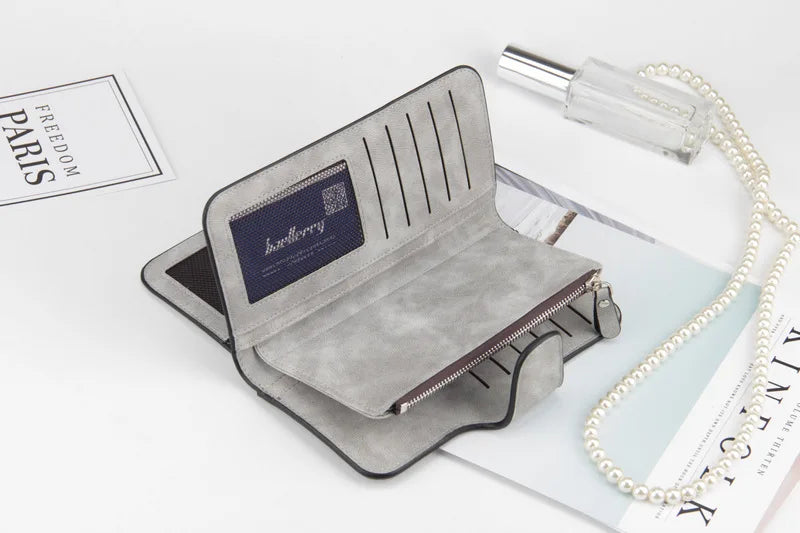 Baellerry High Quality Long Women's Wallet Buckle Multiple Card Slots Mobile Phone Bag Hand-held Bag Card Holders
