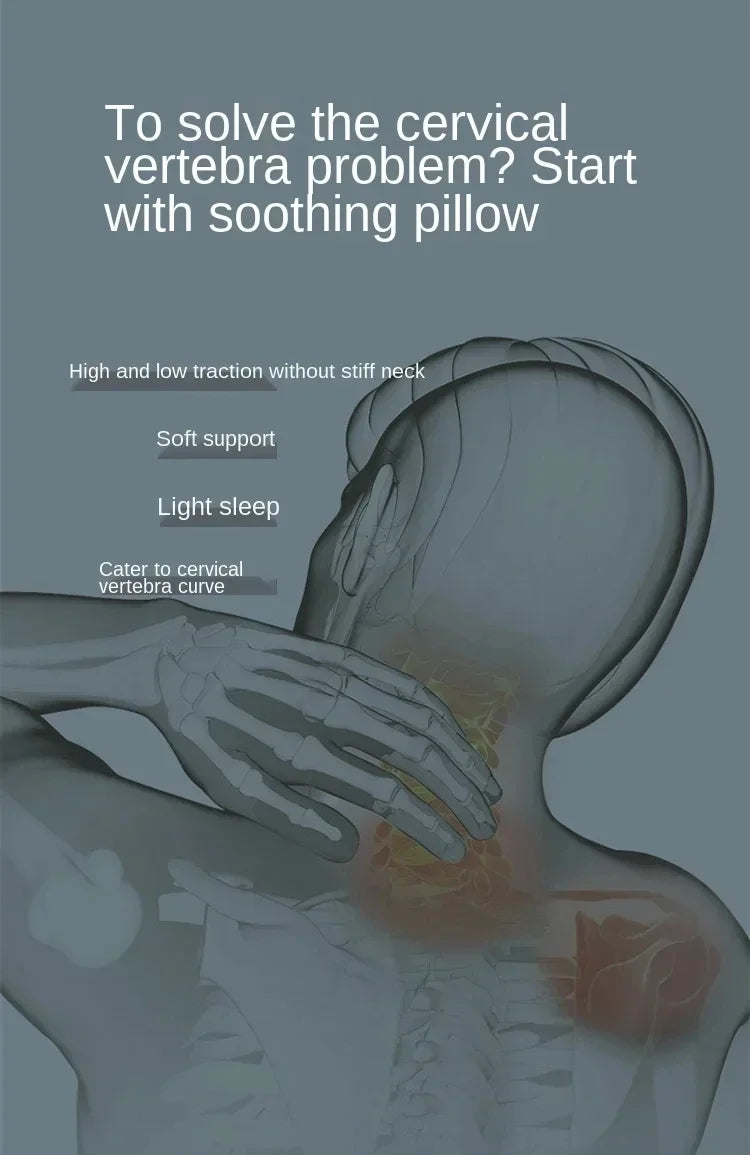 Slow rebound neck protection memory pillow, space cotton neck protection pillow, wave pillow core, bamboo fiber cervical pillow