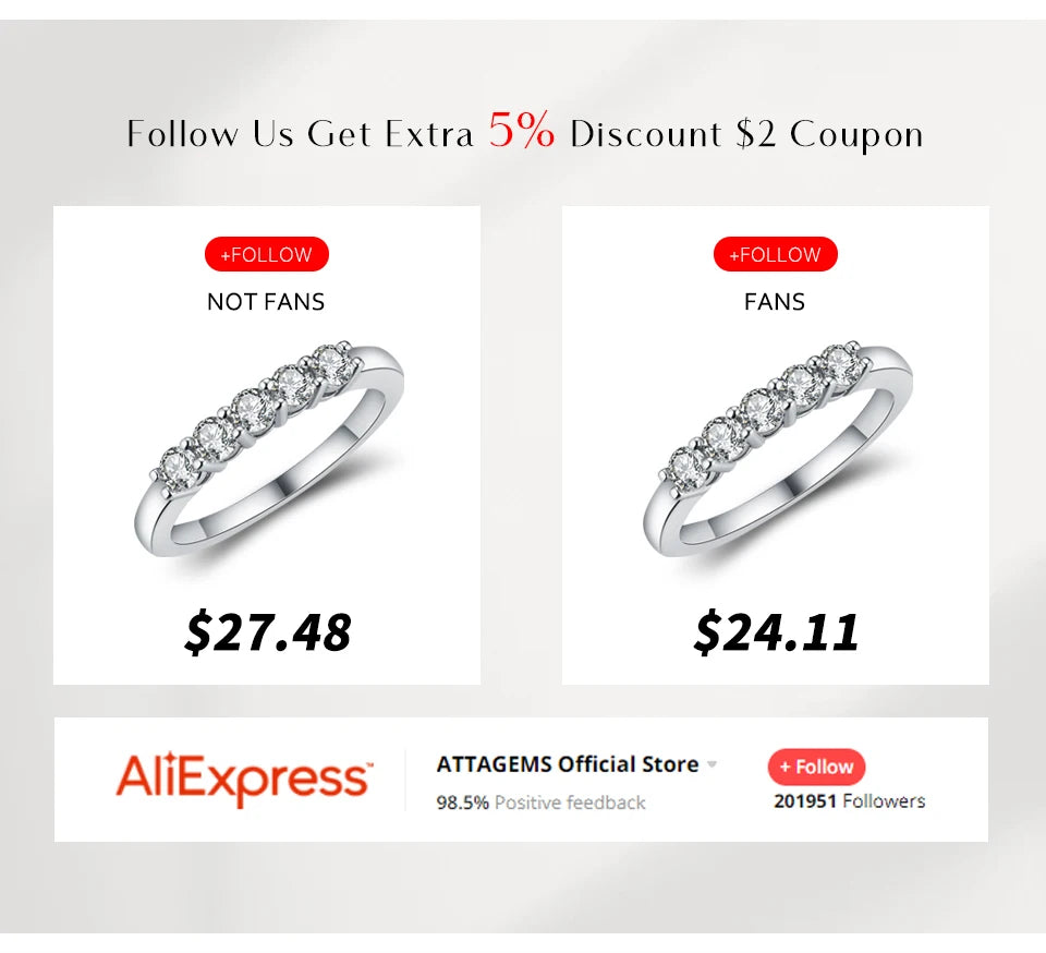 ATTAGEMS 2023 Round Moissanite Ring Real S925 Silver Stackable Rings for Women Pink and Blue Saphire Wedding Band Fine Jewelry