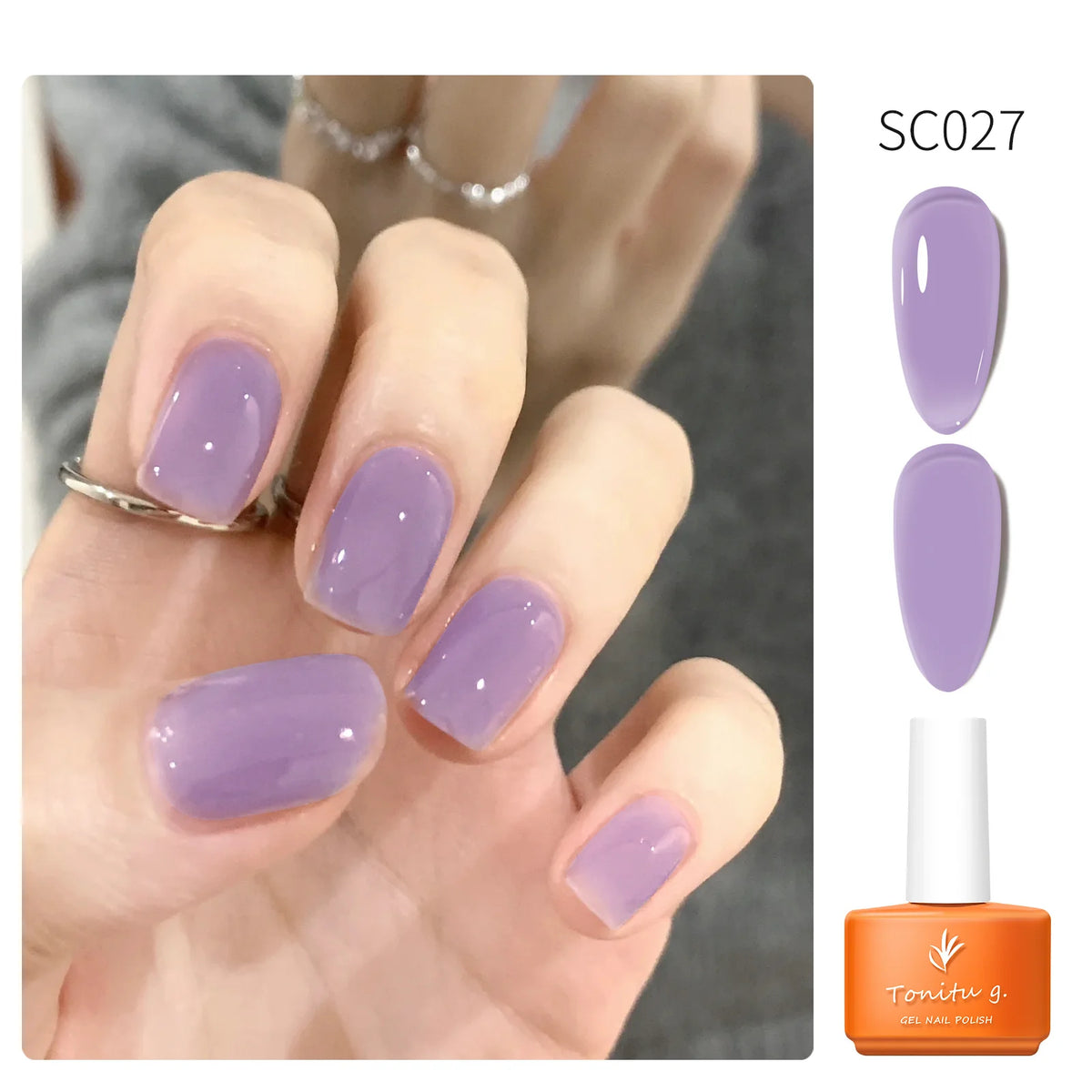 Tonitu G 7ml Semi-permanent Jelly Gel Nail Polish 59 Colors Natural Transparent  Summer Nails Art Soak Off  UV LED Gel  Varnish