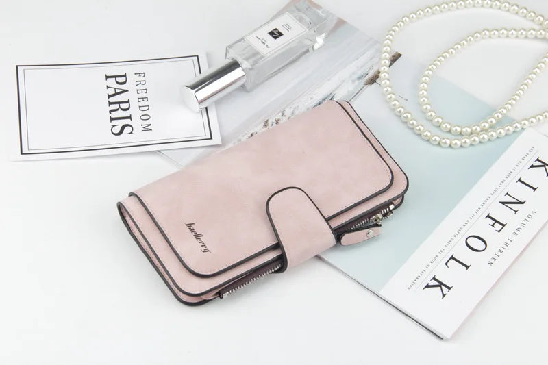 Baellerry High Quality Long Women's Wallet Buckle Multiple Card Slots Mobile Phone Bag Hand-held Bag Card Holders