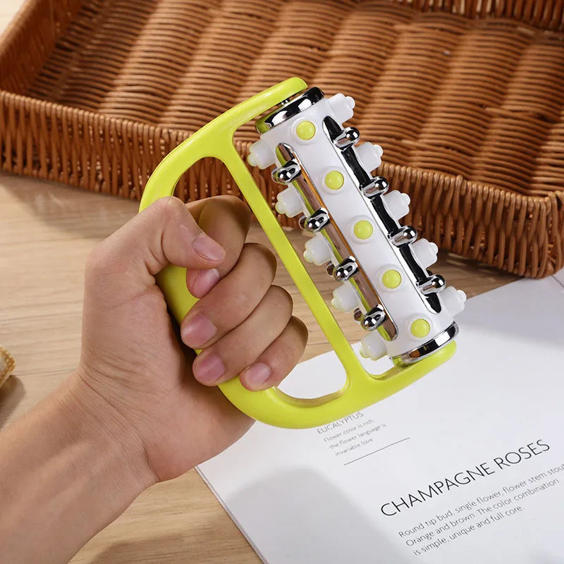 Electroplated Roller Massager Portable Anti Cellulite Relief Fat Blasting Massage Roller Muscle Massage Fascia Massager