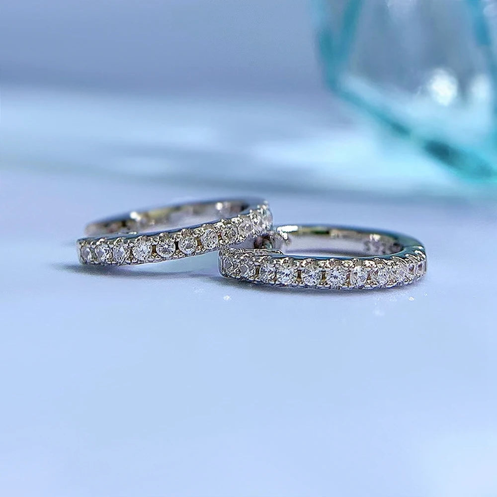 Wong Rain 925 Sterling Silver Sapphire Emerald Ruby High Carbon Diamond Gemstone Hoop Earrings Wedding Fine Jewelry Wholesale