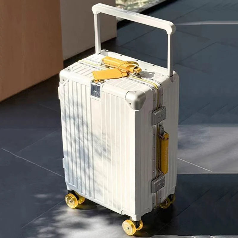 KLQDZMS Travel Luggage 24"26"28"30 Inch Women's Large Capacity Trolley Case 20 ”ABS+PC Boarding Case Men's Cabin Suitcase