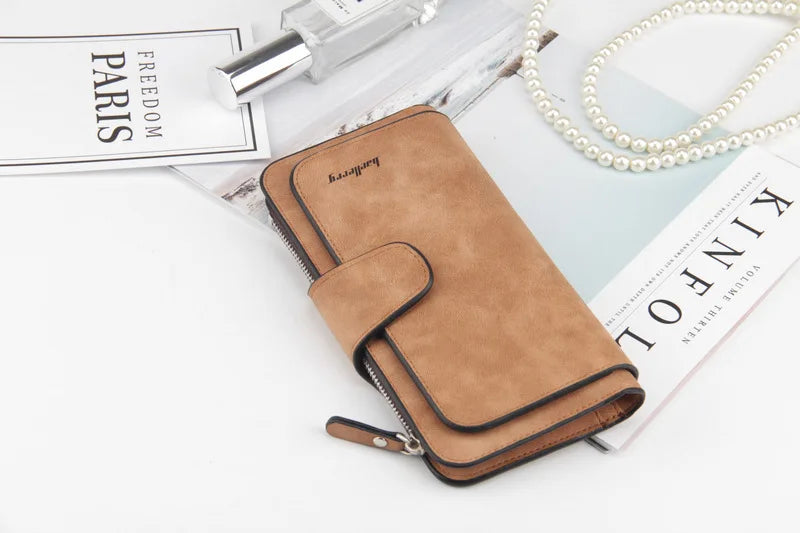 Baellerry High Quality Long Women's Wallet Buckle Multiple Card Slots Mobile Phone Bag Hand-held Bag Card Holders