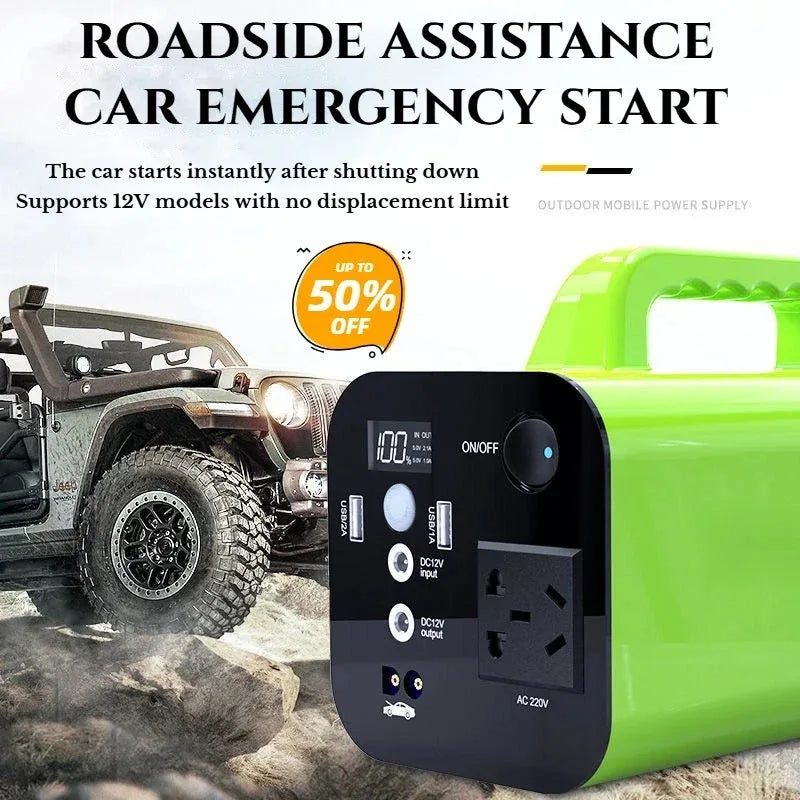 500W 80000mah Portable Power Station Emergency Power Supply Charging Station 220v for Home Power Bank Generator Battery Backup