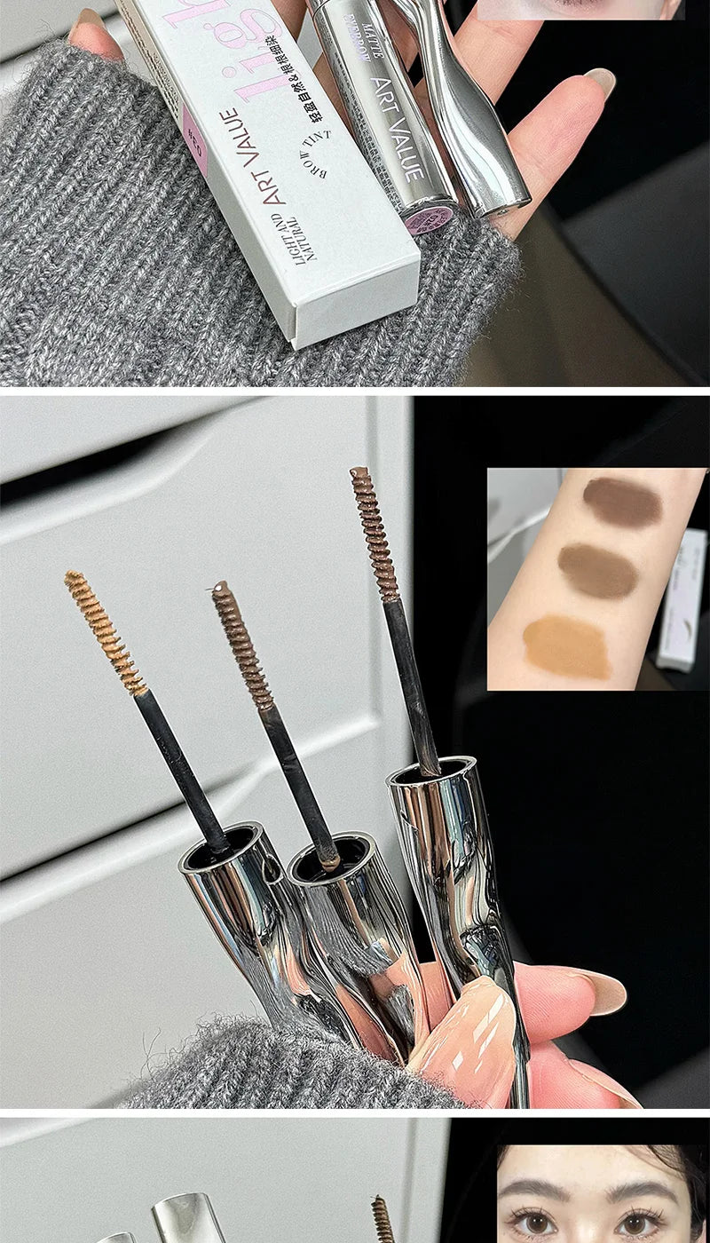 Art Value Eyebrow Dye Cream, Korean-style light brown matte eyebrow light makeup, natural makeup application,natural makeup look