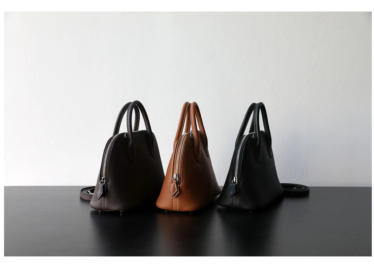 Borsa in Fiore di Pelle Goffrata