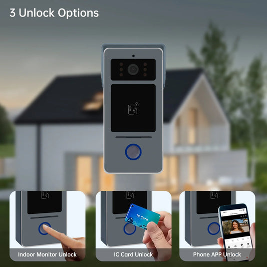 AN 2-Wire 7" Touch Screen Video Intercom Videocitofono WiFi Camera Doorbell Night Vision 1080P RFID Unlock Tuya Smart Home D41