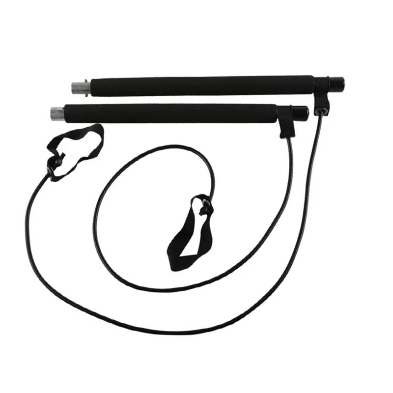 Portable Yoga Pilates Bar Stick with Resistance Band,Pull Rope,Home Gym Yoga Bar,Fitness Stretching Sports Bodybuilding