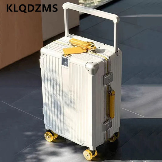 KLQDZMS Travel Luggage 24"26"28"30 Inch Women's Large Capacity Trolley Case 20 ”ABS+PC Boarding Case Men's Cabin Suitcase
