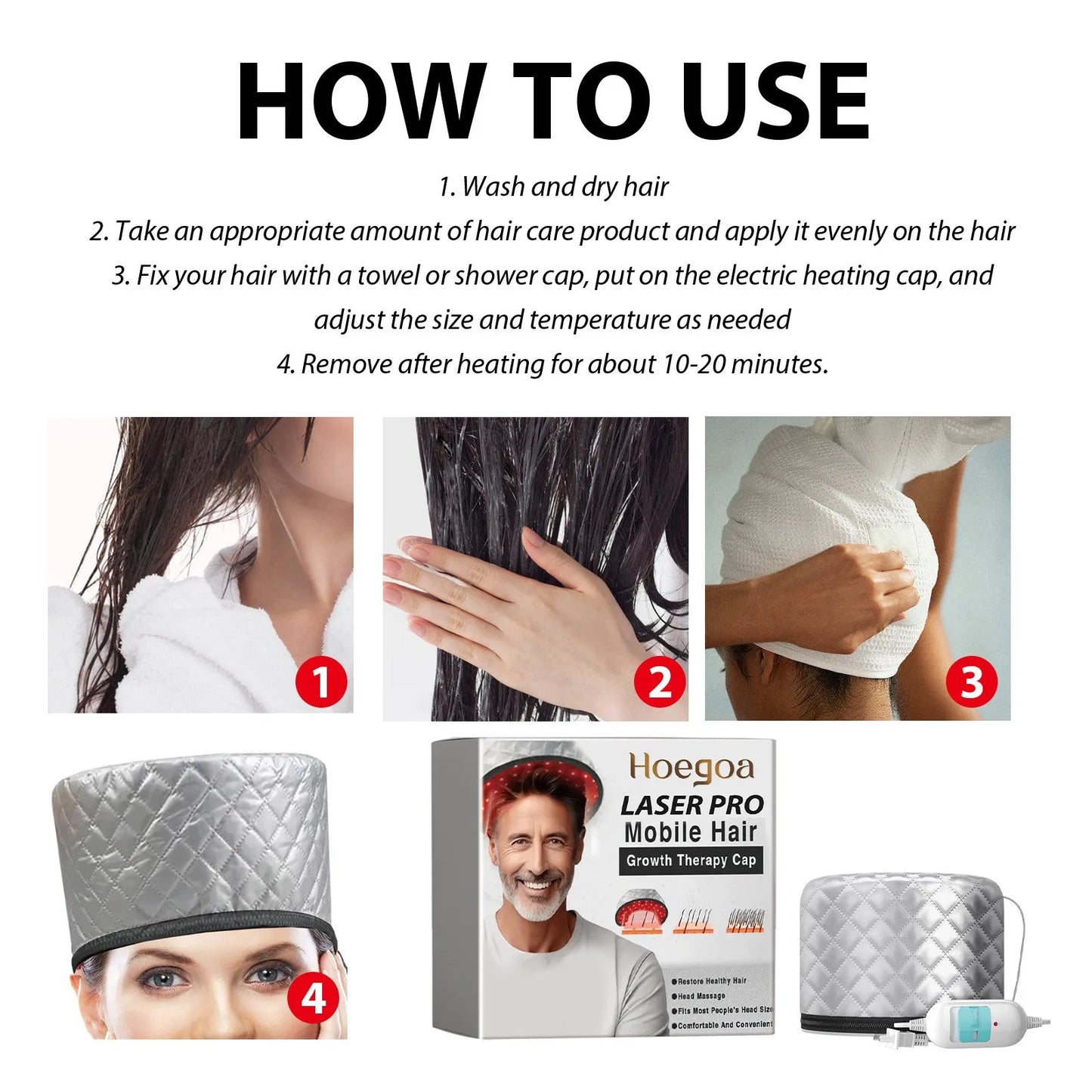 Mobile Hair Growth Cap, Hair Care, Promotes Hair Growth, Massages And Relaxes The Scalp, Relieves Stress And Hair Loss, 1pc