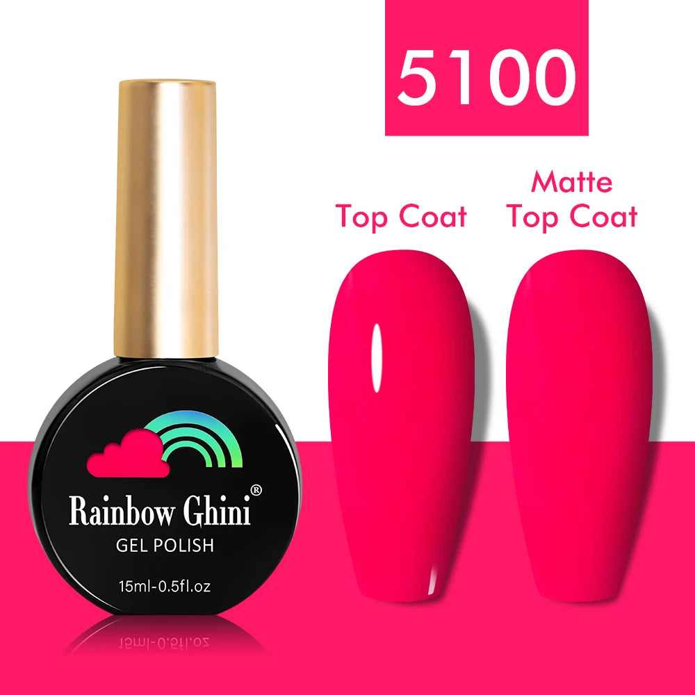Rainbow Ghini 15ml Glitter Dark Red Gel Nail Polish Semi-Permanent Varnish UV Pale Red Nail Gel Art Supplies for Professionals