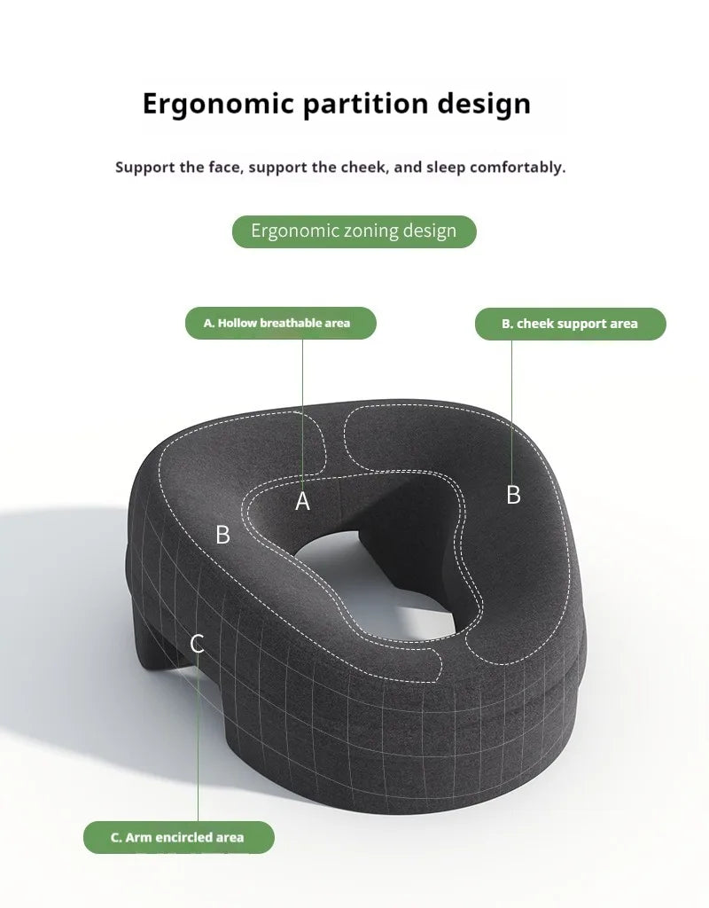 Memory Foam Breathable Head Pillow Ergonomics Lying Down Pillow Rest Support Pillow Body Massage Face Rest Pillow Beauty Salon