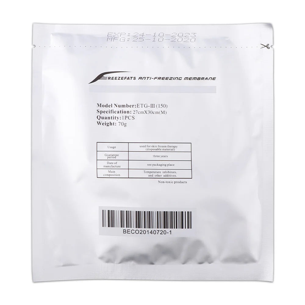 Fat Freezing Membranes Anti Freeze Gel Patches for Cryolipolysis Machine Body Slimming Massager Weight Loss Lipo Cold Therapy