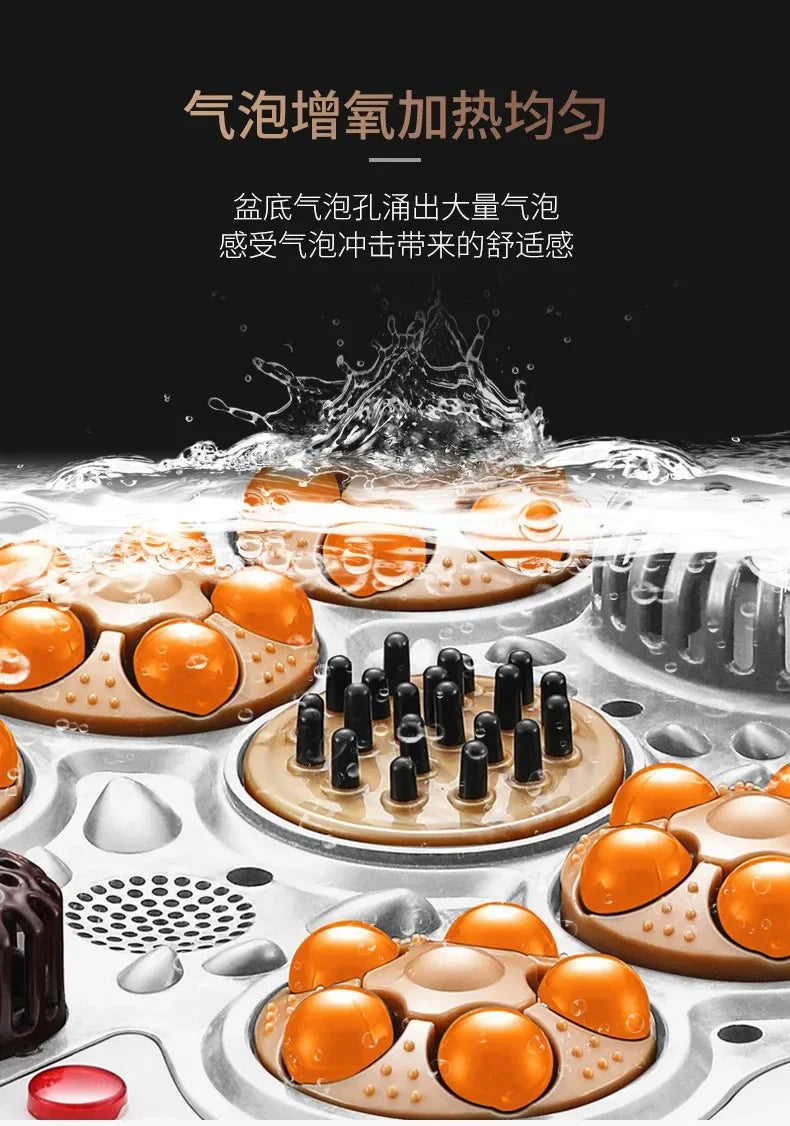 Smoked Foot Bath Full Automatic Electric Heating Washbasin Foot Massage Machine Deep Bucket Foot Bather Home Pedicure Machine