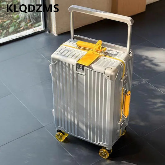 KLQDZMS Travel Luggage 24"26"28"30 Inch Women's Large Capacity Trolley Case 20 ”ABS+PC Boarding Case Men's Cabin Suitcase