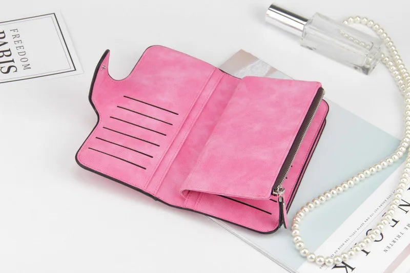 Baellerry High Quality Long Women's Wallet Buckle Multiple Card Slots Mobile Phone Bag Hand-held Bag Card Holders