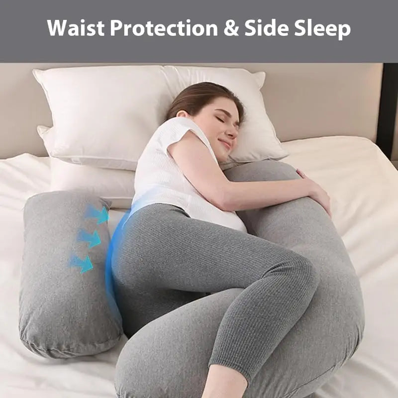 H-shaped Pregnancy Pillow Adjustable ,Maternity Pillow for Side Sleepers,Pregnancy Body Pillow with Lumbar & Abdominal Support