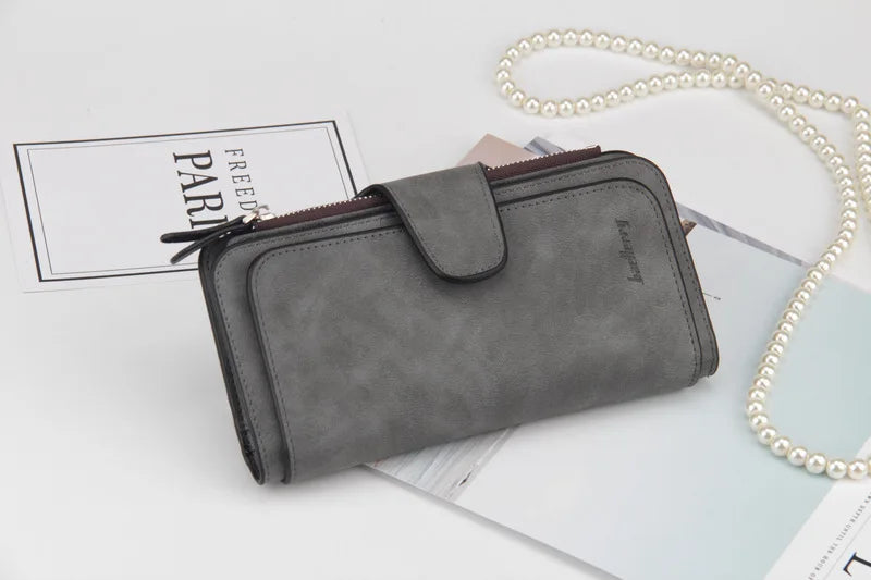 Baellerry High Quality Long Women's Wallet Buckle Multiple Card Slots Mobile Phone Bag Hand-held Bag Card Holders