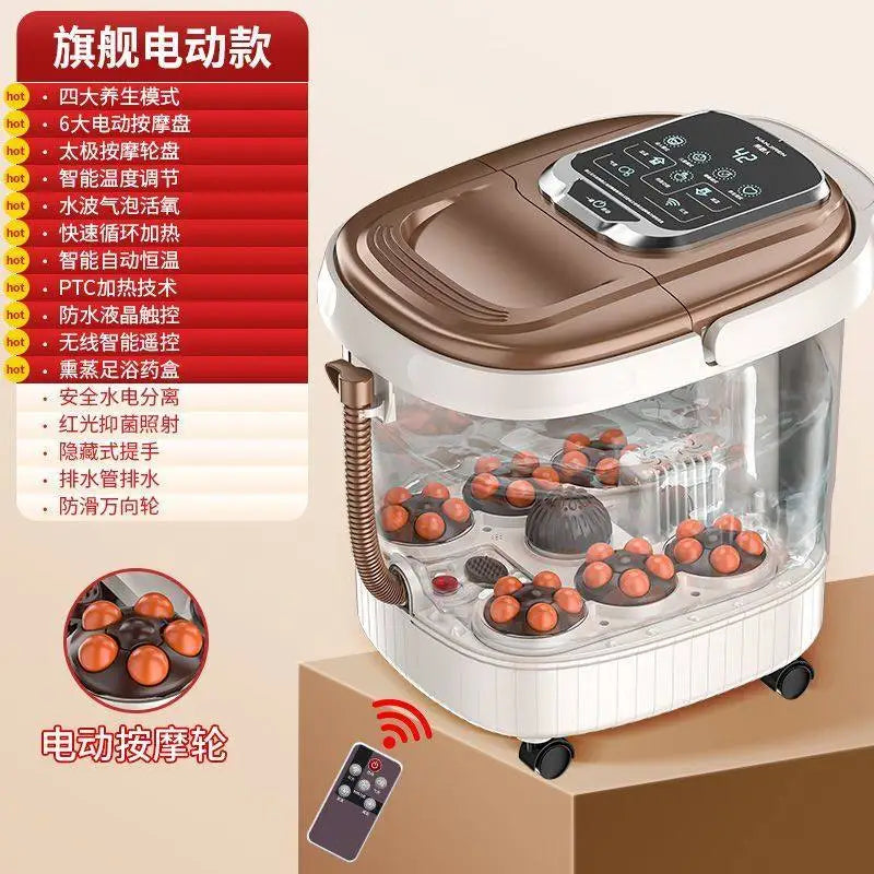 Portable Electric Foot Bath Bucket with Heating Constant Temperature and Automatic Massage for Home Use for Foot Spa Machine