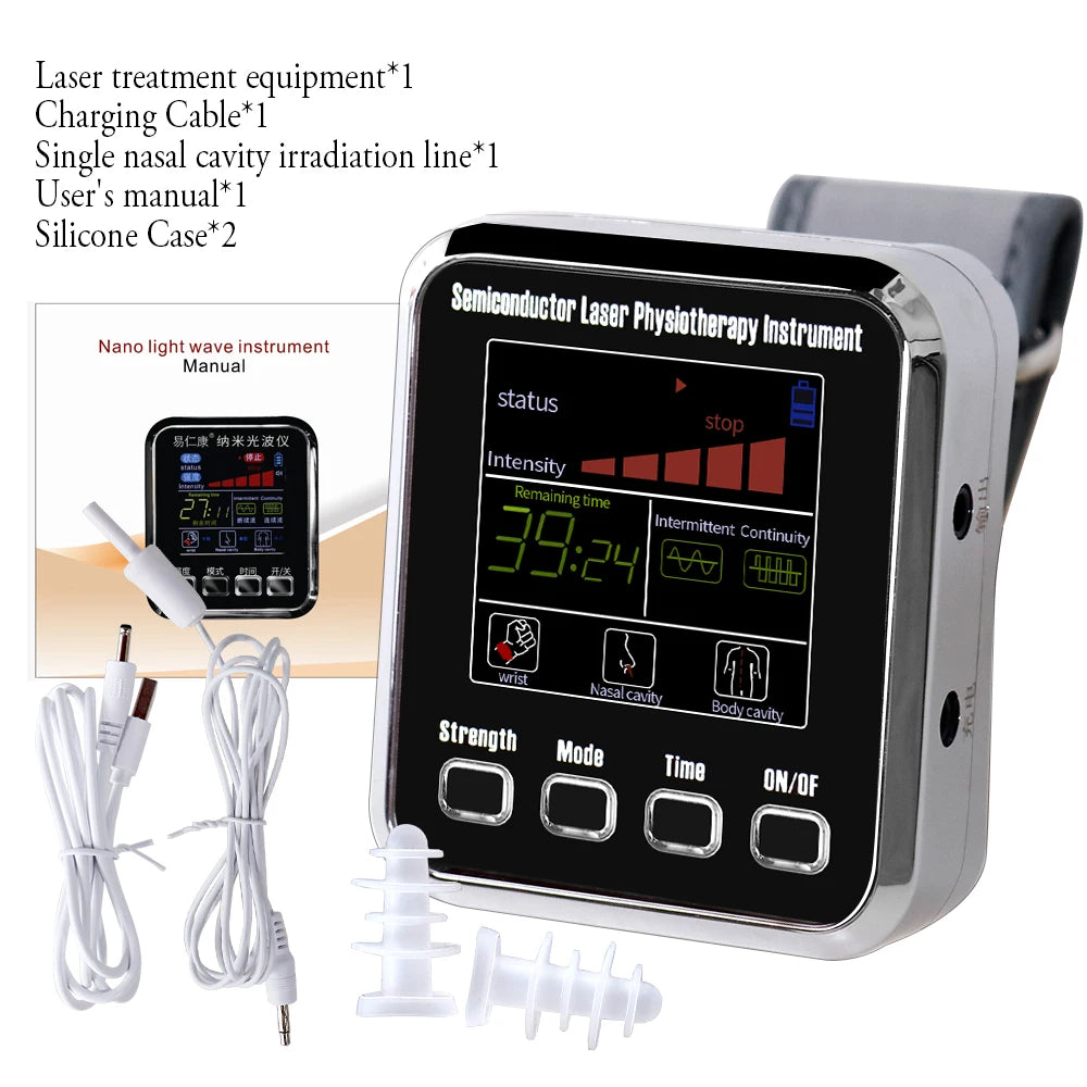 12-Hole Hypertension Laser Therapy Watch Semiconductor Blood Irradiation Treatment Instrument 650nm Acupuncture Points Watch