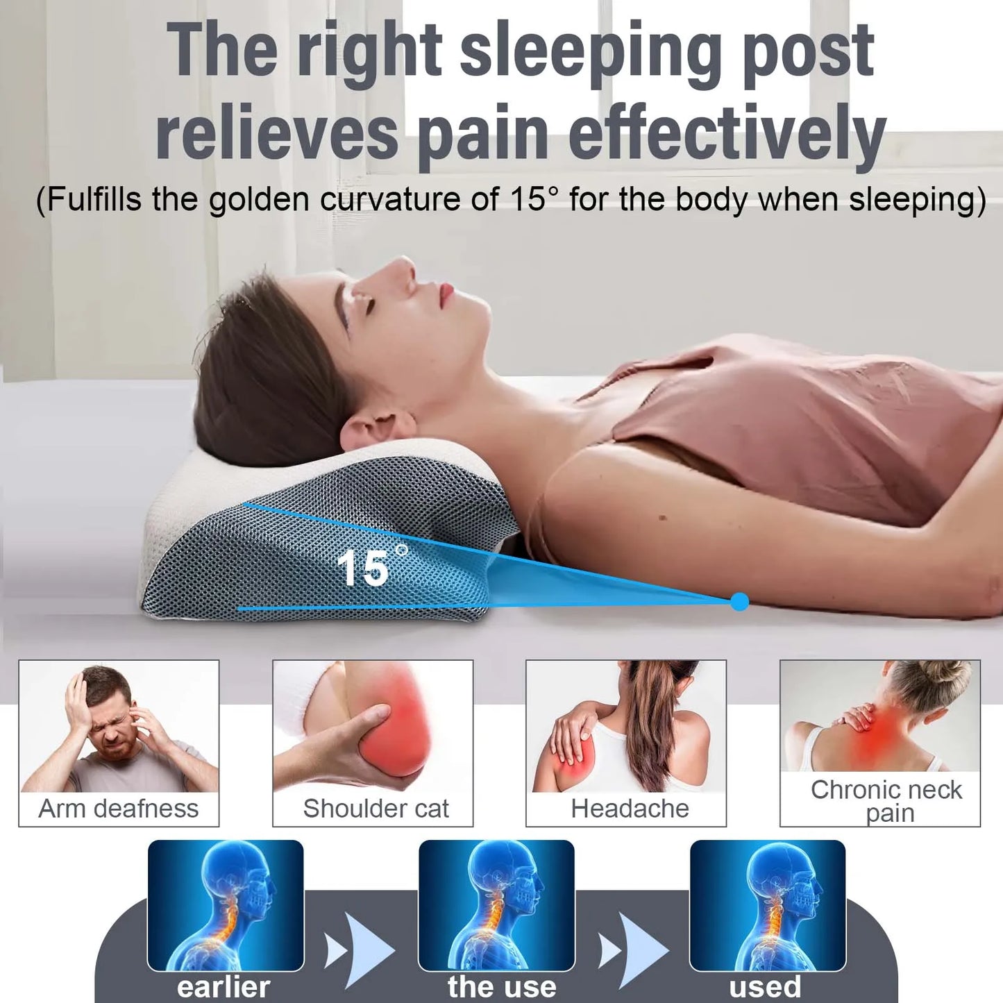 1 pcs Memory Foam Bed Orthopedic Pillow Neck Protection Slow Rebound Memory Pillow Butterfly Shaped Health Cervical Neck