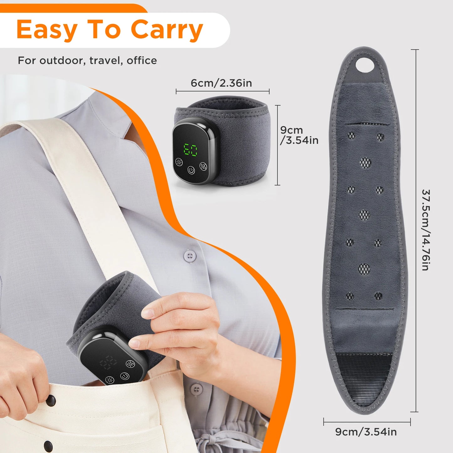 Electric foot and hand massager can vibrate and heat the ankles and ankles, and the bracket joints are portable, which can relax