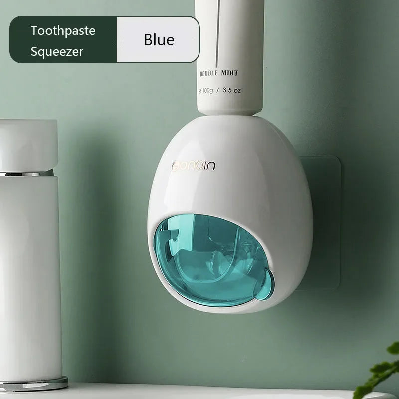 Cartoon Toothpaste Dispenser Automatic Toothpaste Squeezer New Wall-Mount Holder Toothbrush Rack Bathroom Washroom  Accessories