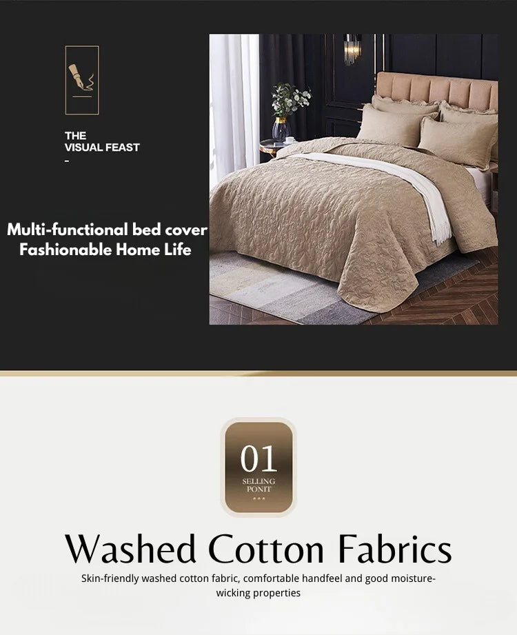 Summer Ultrasound Double King Queen Size Bedspreads Machine Washable Bed Cover Summer Soft Skin-friendly Blankets and Bedspreads